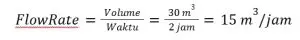 Contoh Hitungan Flow Rate
