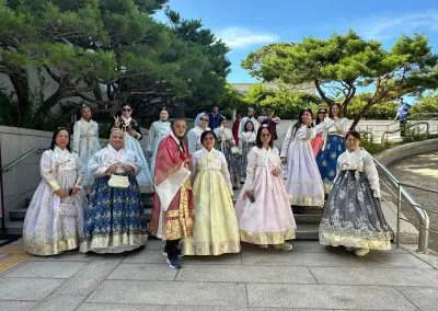 Gyeongbok Palace with Hanbok wearing