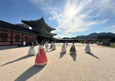 Gyeongbok Palace with Hanbok wearing
