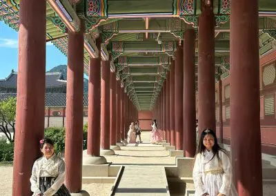 Gyeongbok Palace with Hanbok wearing
