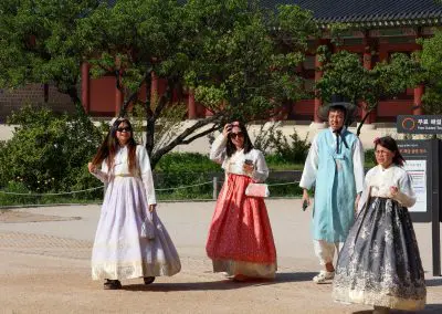 Gyeongbok Palace with Hanbok wearing