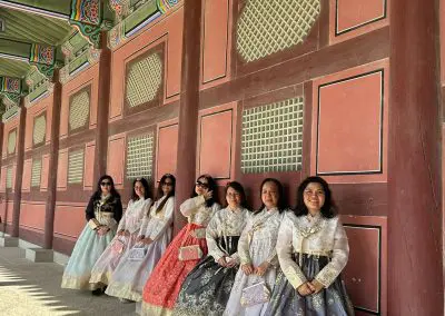 Gyeongbok Palace with Hanbok wearing
