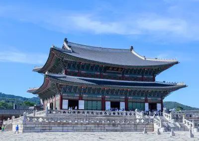 Gyeongbok Palace with Hanbok wearing