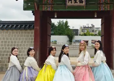 Gyeongbok Palace with Hanbok wearing