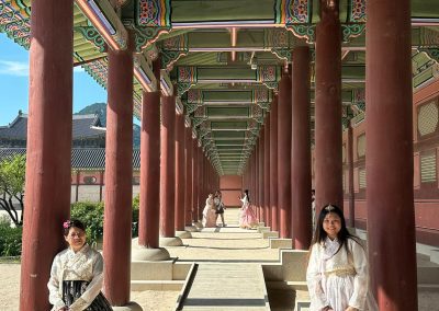 Gyeongbok Palace with Hanbok wearing