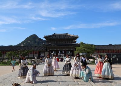 Gyeongbok Palace with Hanbok wearing