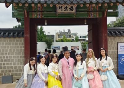 Gyeongbok Palace with Hanbok wearing