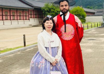 Gyeongbok Palace with Hanbok wearing