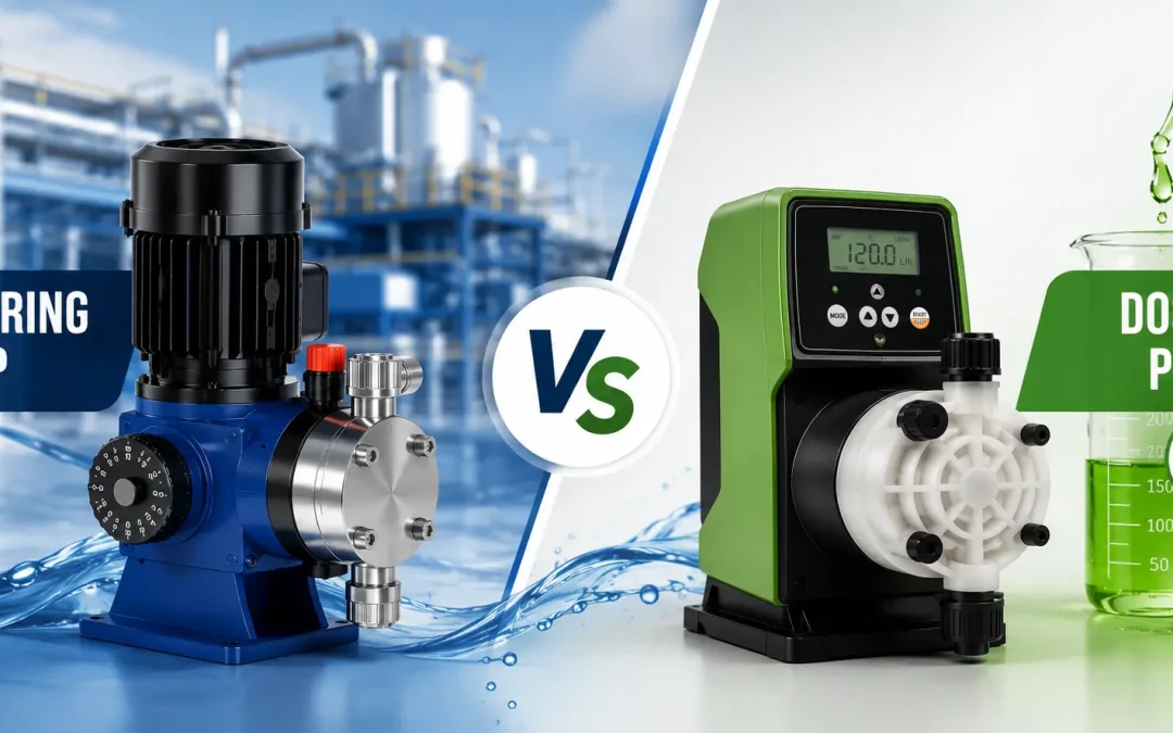 What Is the Difference Between a Metering Pump & a Dosing Pump?
